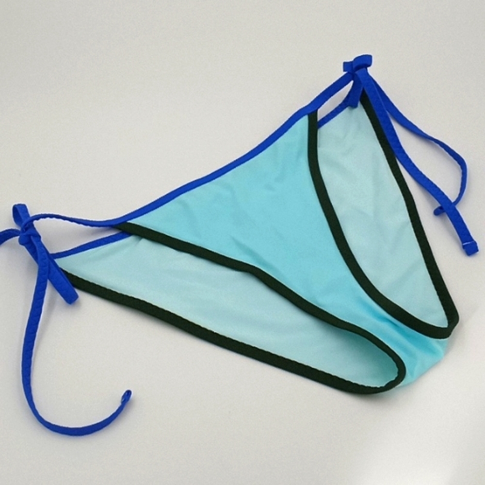 Aerie‎ Contrast Trim Cheeky Bikini Bottom Aqua NWOT